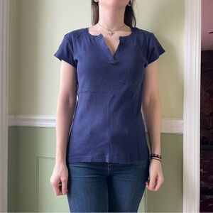 SO vintage Y2K blue Henley top